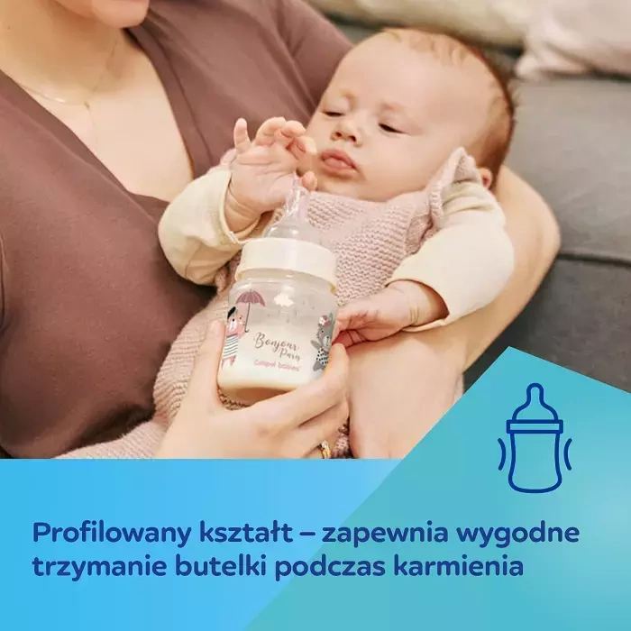 CANPOL BABIES - butelka szeroka antykolkowa 240 ml PP EasyStart | ROYAL BABY niebieska