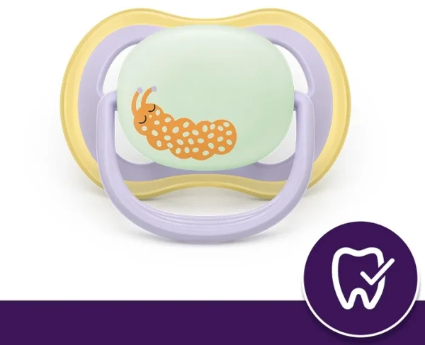 PHILIPS AVENT Ultra Air Nighttime - smoczek ortodontyczny 2 szt. | 0-6 m