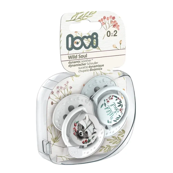 LOVI - smoczek silikonowy dynamiczny WILD SOUL BOY 2 szt. | 0-2 m