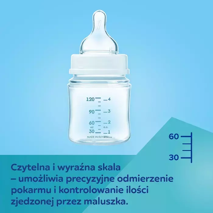 CANPOL BABIES - butelka szeroka antykolkowa 120 ml PP EasyStart | BONJOUR PARIS niebieska