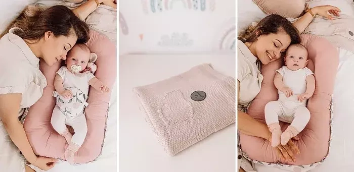 YOONCO Ptaszki - kocyk bambusowy 90x90 cm | Kremowy