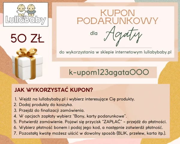 KUPON PODARUNKOWY 50 ZŁ - bon do sklepu internetowego na 50 zł
