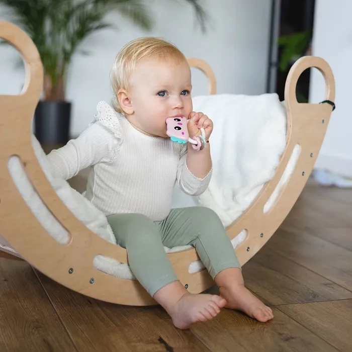 BABYONO - grzechotka z gryzakiem | Owl