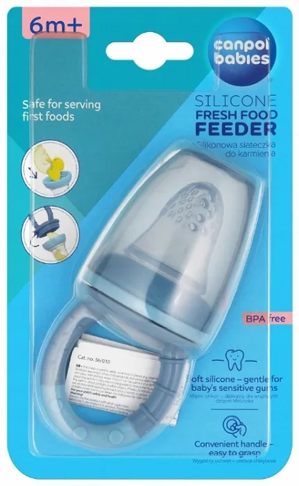 CANPOL BABIES - silikonowa siateczka do podawania pokarmów | Niebieska