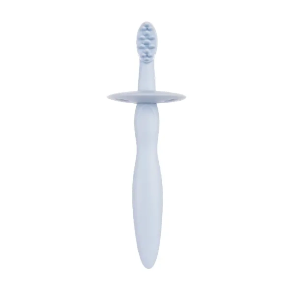 CANPOL BABIES - silikonowa szczoteczka - gryzaczek z ogranicznikiem | niebieska