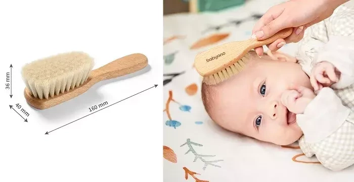 BABYONO - szczotka z naturalnego włosia | miękka