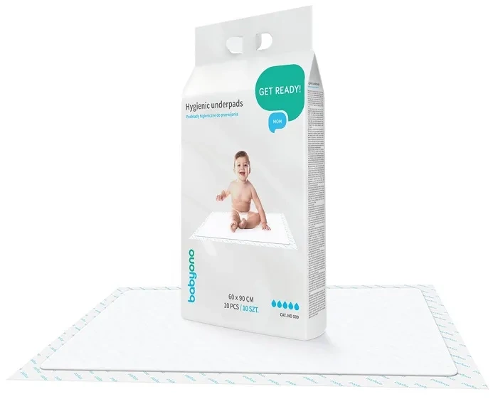 BABYONO - uniwersalne podkłady higieniczne 90x60 cm | 10 szt.