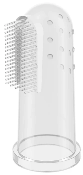 BABYONO - szczoteczka na palec do zębów i dziąseł w etui | Bezbarwna