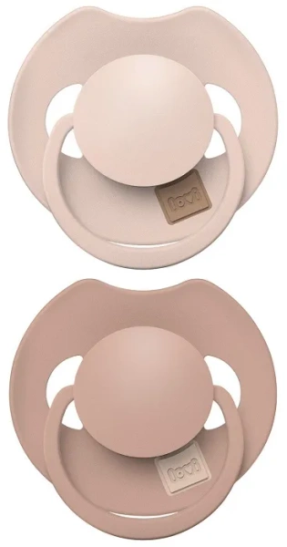 LOVI Prime - 2 x smoczek silikonowy dynamiczny 18 m+ | Nude/Blush