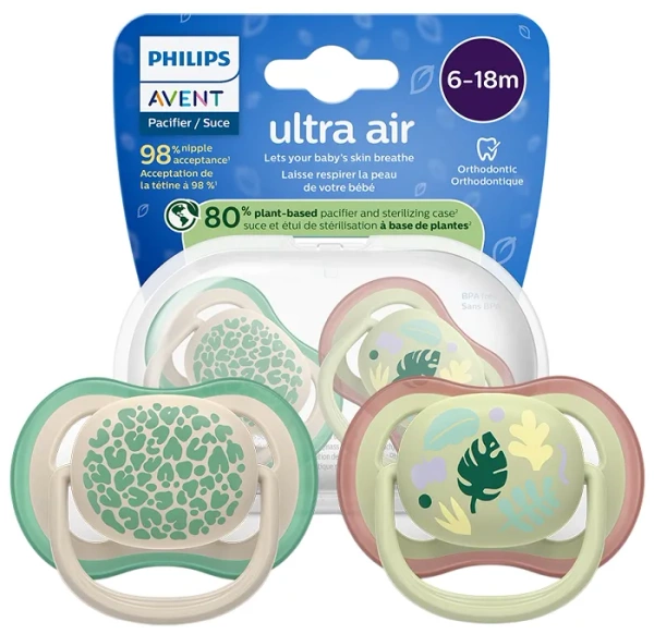 PHILIPS AVENT Ultra Air - smoczek ortodontyczny 2 szt. | 6-18 m