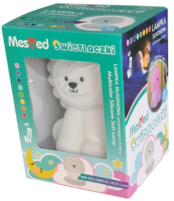 MESMED Świetlaczki - lampka silikonowa z pilotem | Lewcio Leoś
