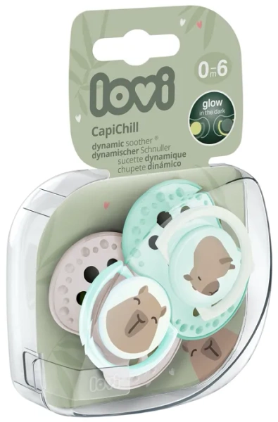 LOVI CapiChill - 2 x smoczek silikonowy dynamiczny 0-6 m | Boy