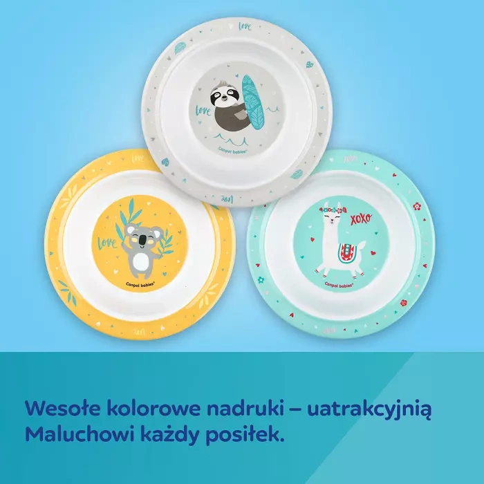 CANPOL BABIES - miska z przyssawką z melaminy 270ml EXOTIC ANIMALS | LAMA