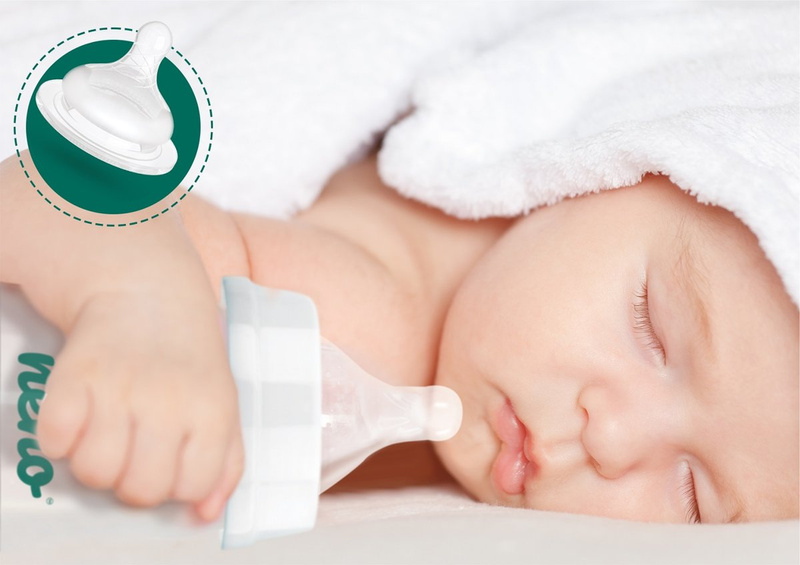 NENO Claro/Bottle 300 - 2 kolektory na mleko do biustonosza + butelka do karmienia i nauki picia ze smoczkiem 300 ml