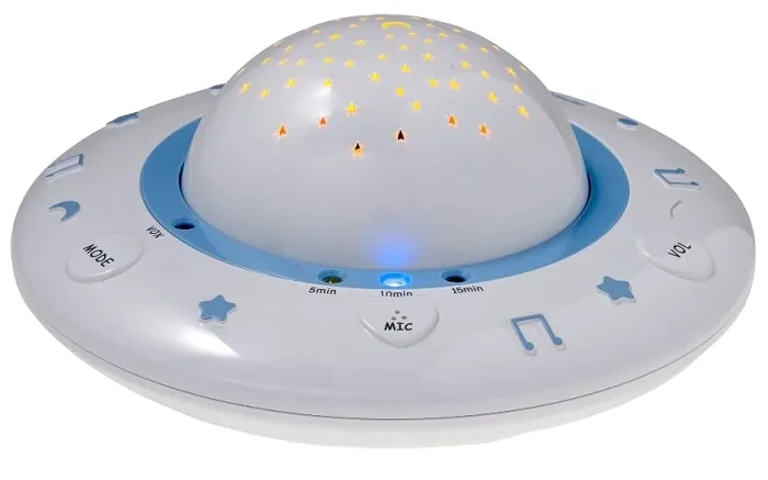 ALECTO BC-125 - projektor nocnego nieba z czujnikiem dźwięku i kołysankami | Niebieski