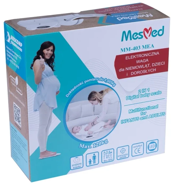 MESMED - elektroniczna waga dla niemowląt, dzieci i dorosłych | Mea