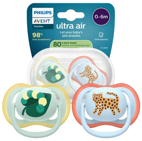 PHILIPS AVENT Ultra Air - smoczek ortodontyczny 2 szt. | 0-6 m