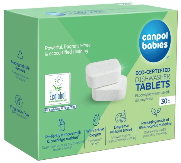 CANPOL BABIES - ekocertyfikowane tabletki do zmywarki | 30 szt.