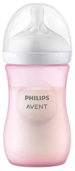 PHILIPS AVENT Natural Response - responsywna butelka antykolkowa 260 ml PINK | 1 m+
