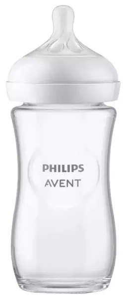 PHILIPS AVENT Natural Response - szklana butelka antykolkowa 240 ml | 1 m+
