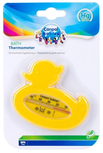 CANPOL BABIES - termometr do kąpieli dla niemowląt Kaczuszka | Żółty