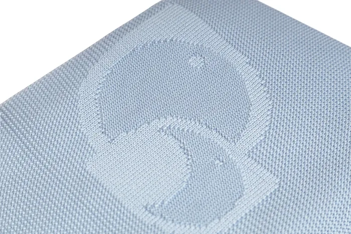 YOONCO Duo - dwustronny kocyk bambusowy z minky 80x100 cm | Błękitno-biały