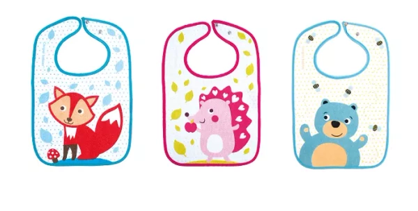 CANPOL BABIES - śliniak frotte z regulowanym zapięciem na napy | CUTE ANIMALS