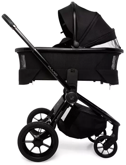 MUUVO Quick SE 2 - wózek wielofunkcyjny, zestaw 2w1 | Chromium Black (+ ADAPTERY)