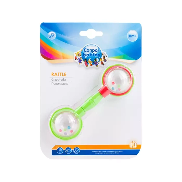 CANPOL BABIES - grzechotka SZTANGA | zielona
