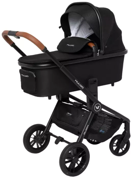 MUUVO Quick Basic - wózek wielofunkcyjny z gondolą XL, zestaw 2w1 | Onyx Black