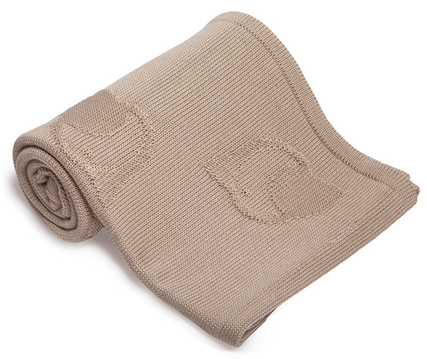 YOONCO Ptaszki - kocyk bambusowy 90x90 cm | Beżowy