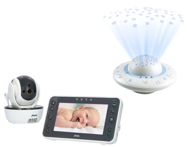 ALECTO DVM200XL - niania elektroniczna z ruchomą kamerą i wyświetlaczem XL + projektor nocnego nieba GRATIS!