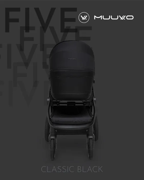 MUUVO Five - wózek wielofunkcyjny, zestaw 2w1 | Classic Black