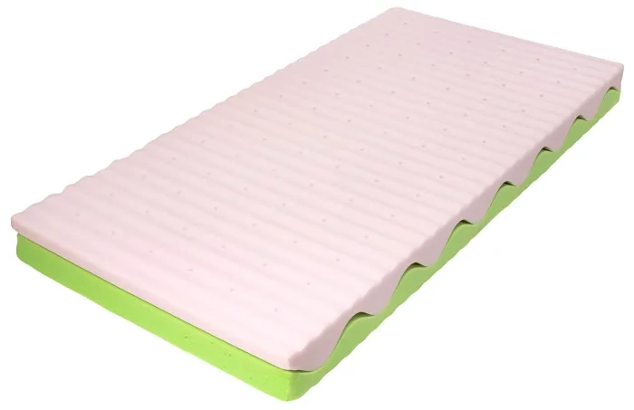 YOONCO - łóżeczko drewniane Timio z szufladą i barierką + materac Wave | Białe