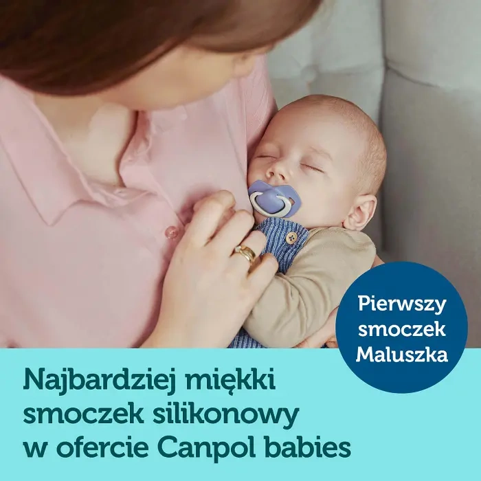 CANPOL BABIES - smoczek silikonowy Light touch 18m+ symetryczny | PURE COLOR Beżowy 2 szt.