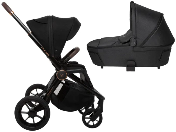 MUUVO Quick SE 2 - wózek wielofunkcyjny, zestaw 2w1 z gondolą Quick 3.0 | Sunset Black + Jet Black