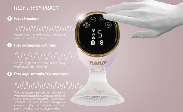 NENO Perfetto - 3-fazowy bezprzewodowy laktator elektroniczny | POJEDYNCZY
