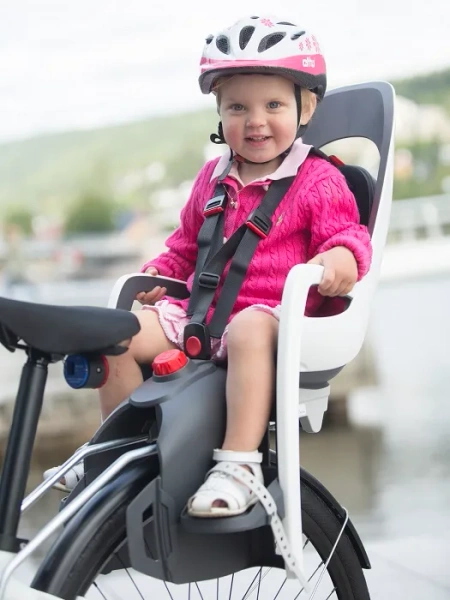 HAMAX Caress - fotelik rowerowy montowany na ramie | White/black