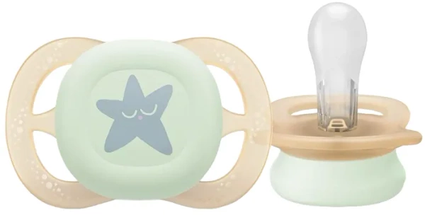 PHILIPS AVENT Ultra Start Nighttime - smoczek ortodontyczny 2 szt. | 0-2 m