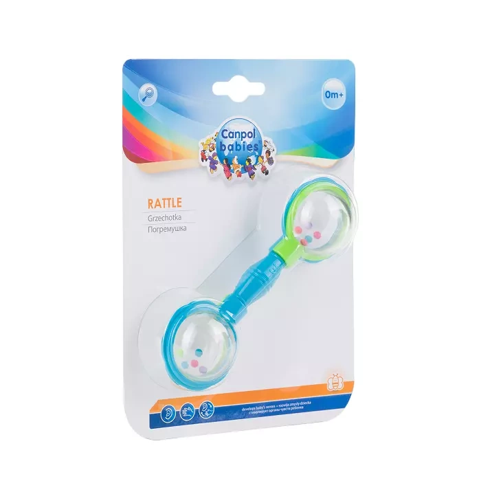 CANPOL BABIES - grzechotka SZTANGA | niebieska