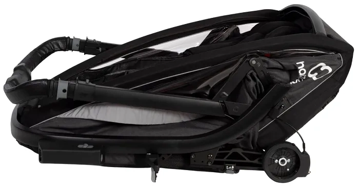 HAMAX Cocoon - dwuosobowa przyczepka rowerowa z zestawem do biegania | Grey/Black