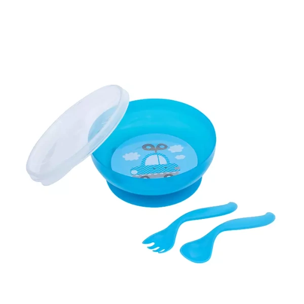 CANPOL BABIES - miska z pokrywką i sztućcami 350ml | TOYS