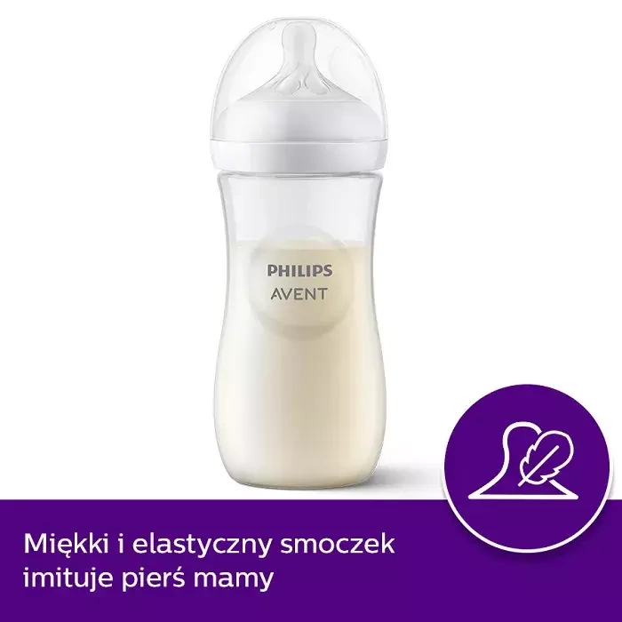 PHILIPS AVENT Natural Response - 2 responsywne butelki antykolkowe 330 ml | 3 m+