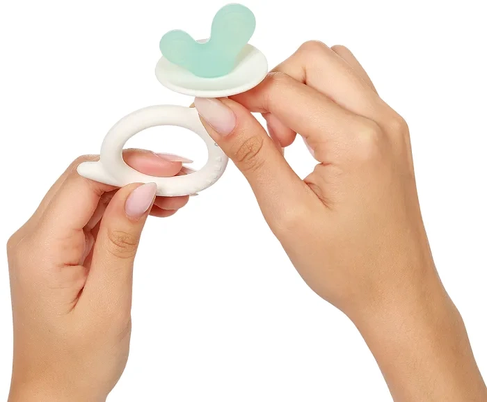 BABYONO - gryzak silikonowy Snail | Turkusowy