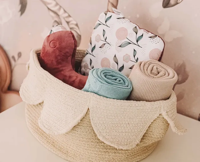 YOONCO Mgiełka - lekki kocyk bambusowy 80x100 cm | Jodełka Beżowy