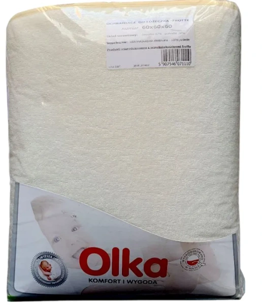 OLKA - ochraniacz do łóżeczka frotte 180 x 30 cm | Żółty