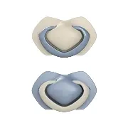 CANPOL BABIES - smoczek silikonowy Light touch 6-18m symetryczny | PURE COLOR Niebieski 2 szt.