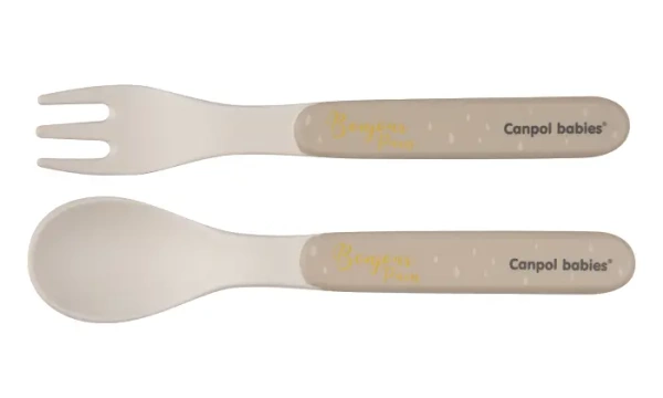 CANPOL BABIES - zestaw naczyń 5 elem. BONJOUR PARIS | beżowy 