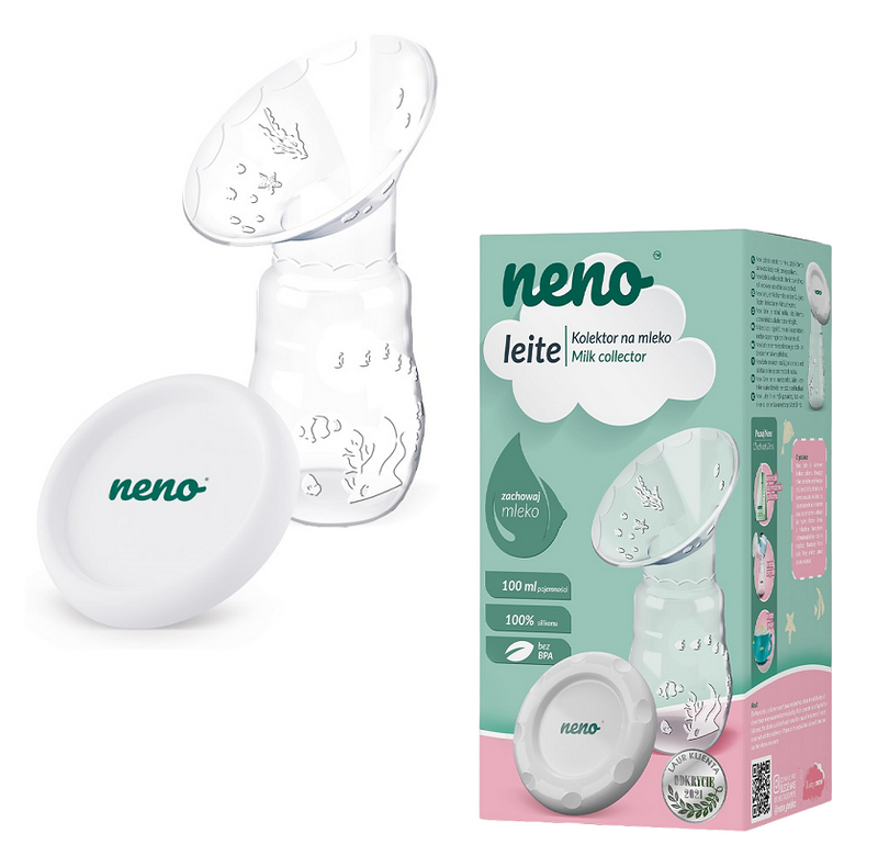 NENO Leite/Bottle 300 - kolektor na mleko MAGICZNA BUTELKA + butelka do karmienia i nauki picia ze smoczkiem 300 ml