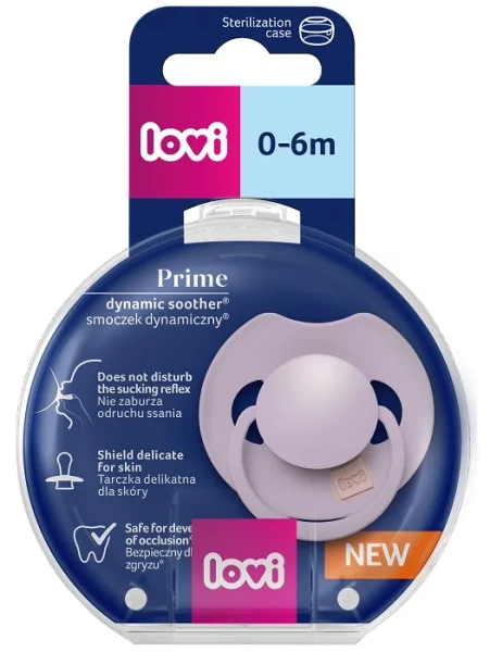 LOVI Prime - smoczek silikonowy dynamiczny 0-6 m | Violet